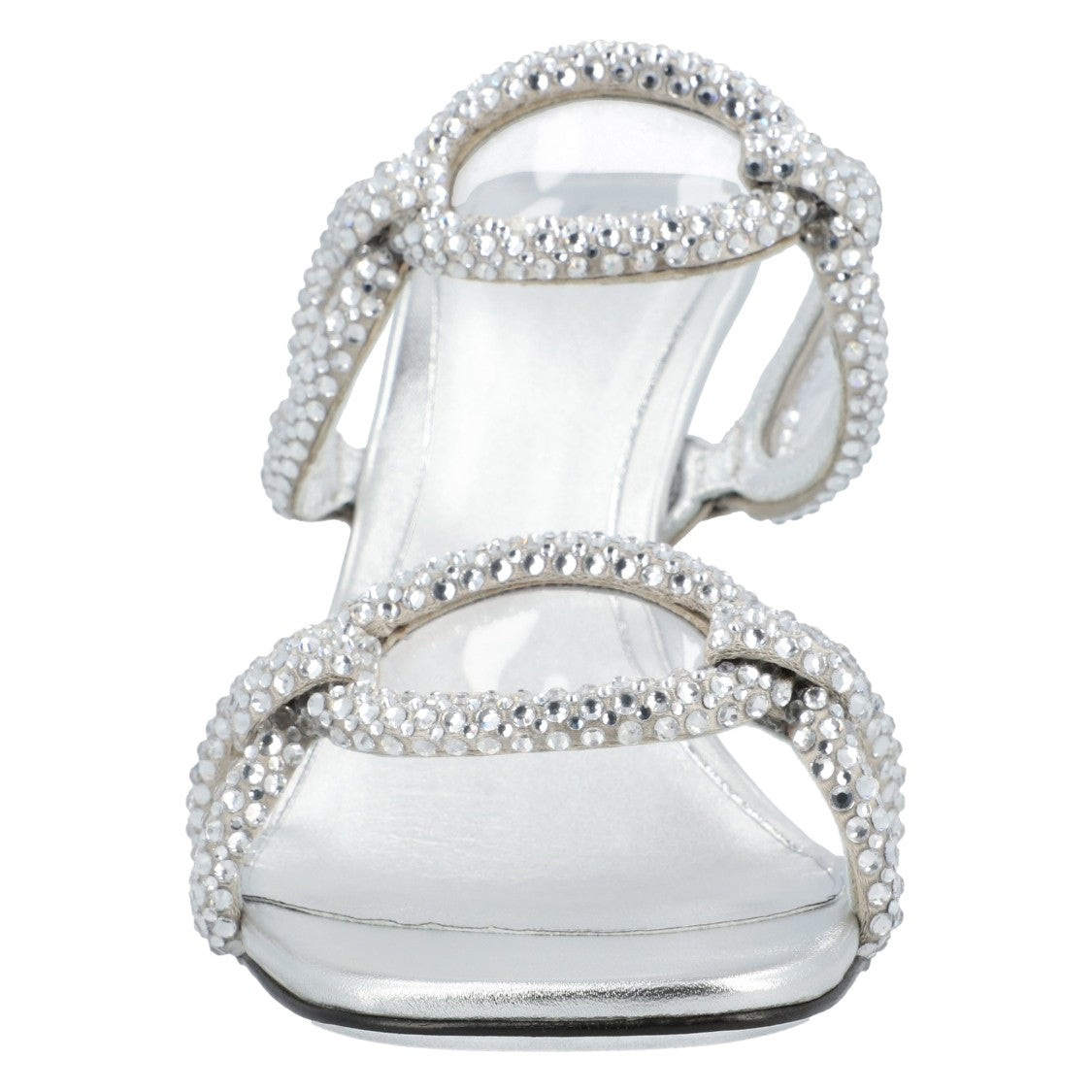 Valentino Chain 1967 Slide Sandals Silver