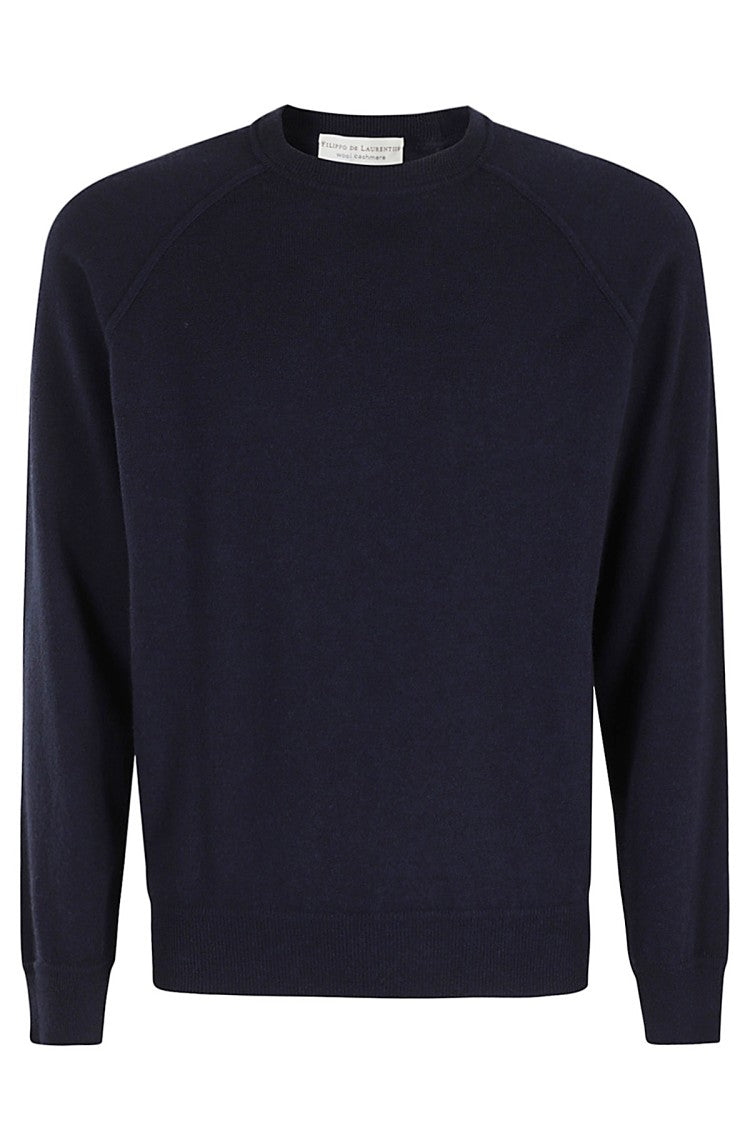 Filippo De Laurentis Crew Neck Sweater In Soft Wool-Cashmere Blend