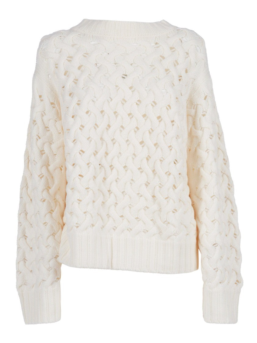 P.A.R.O.S.H. Finely Knit Wool Sweater With Classic Crew Neckline
