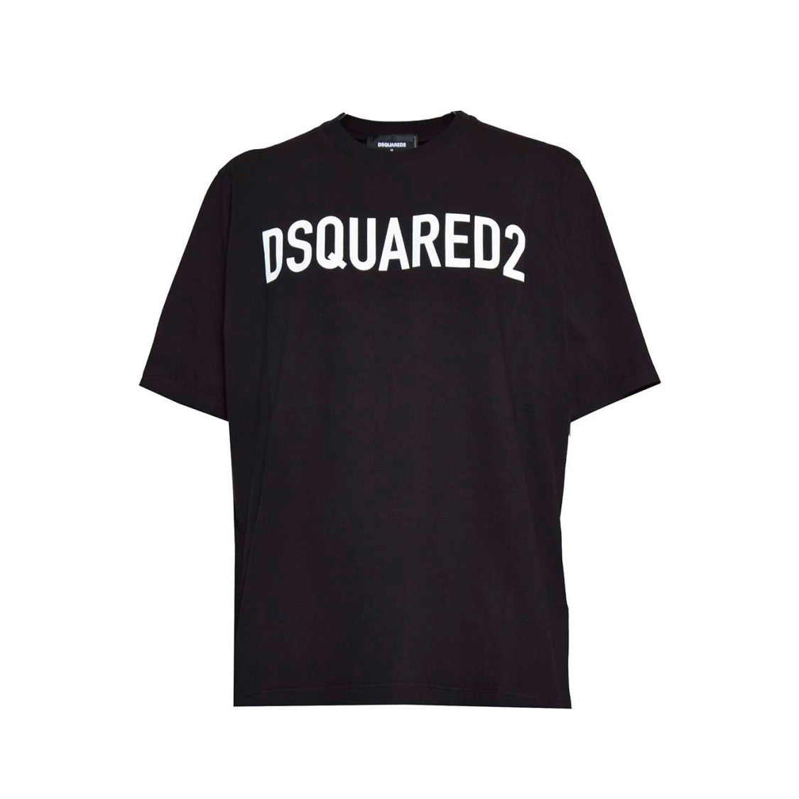 Dsquared2 Loose-Fit Black Cotton T-Shirt With Logo Print