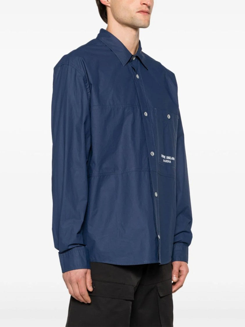 Stone Island Stripe-Detail Shirt Jacket