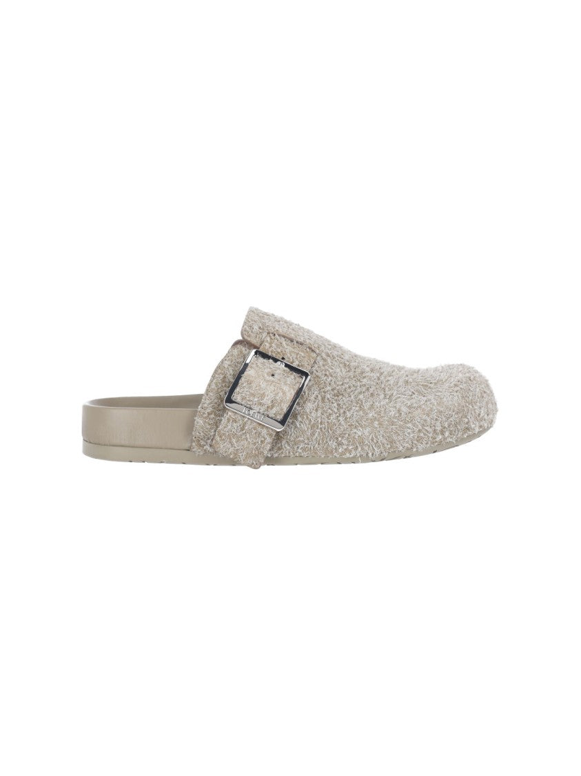 Loewe "Ease Buckle" Mules Green