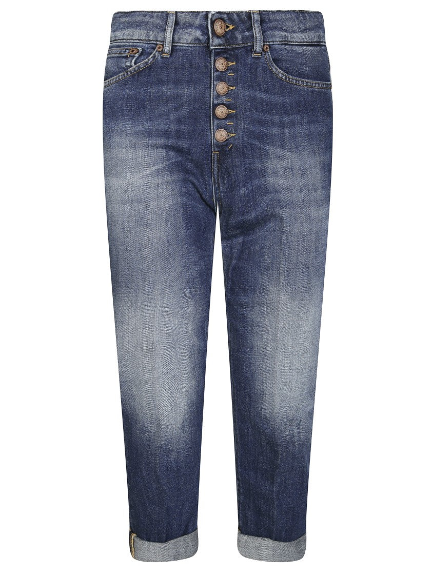 Dondup High-Waisted Relaxed Fit Jeans With Subtle Logo Detail