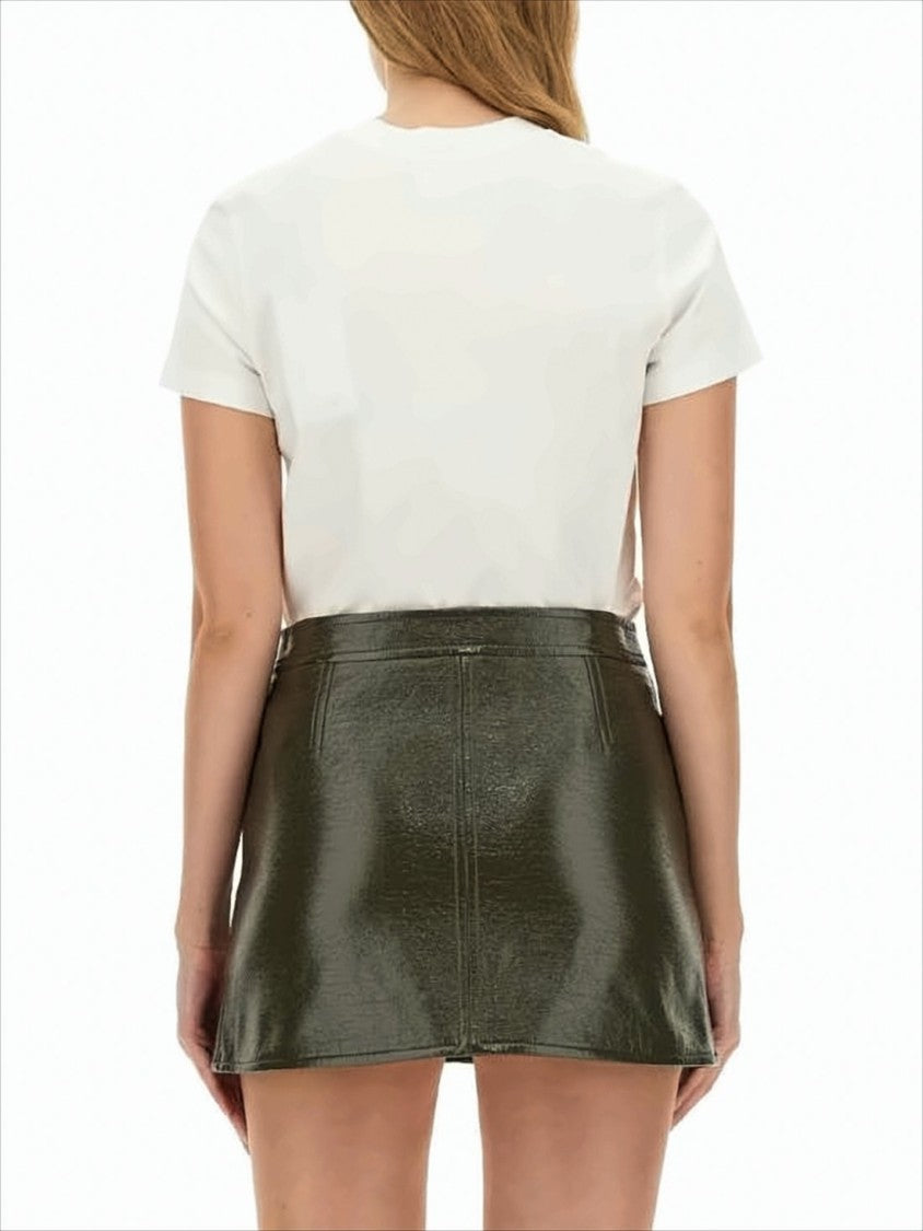 Courrèges Short-Sleeve Cotton T-Shirt With Crew Neckline
