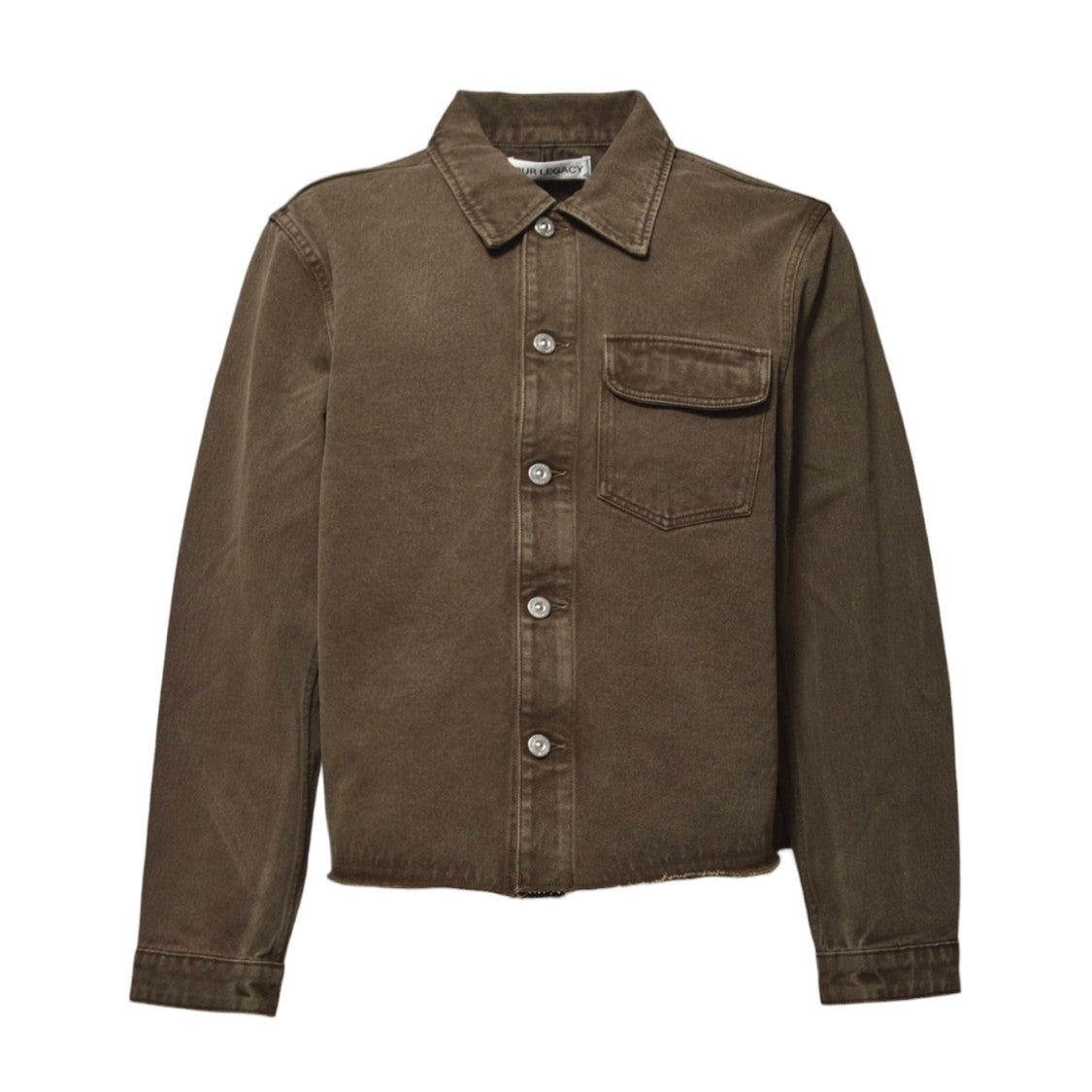Our Legacy Rebirth Cut Jacket In Brown Dyed Cotton
