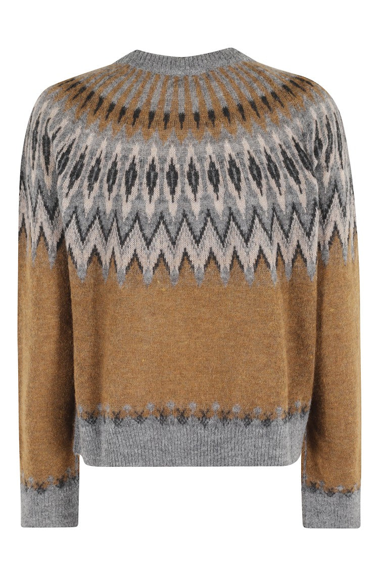Roberto Collina Jacquard Cropped Crewneck Sweater