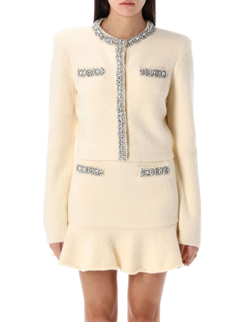 Self-Portrait Cardigan Knit Strass