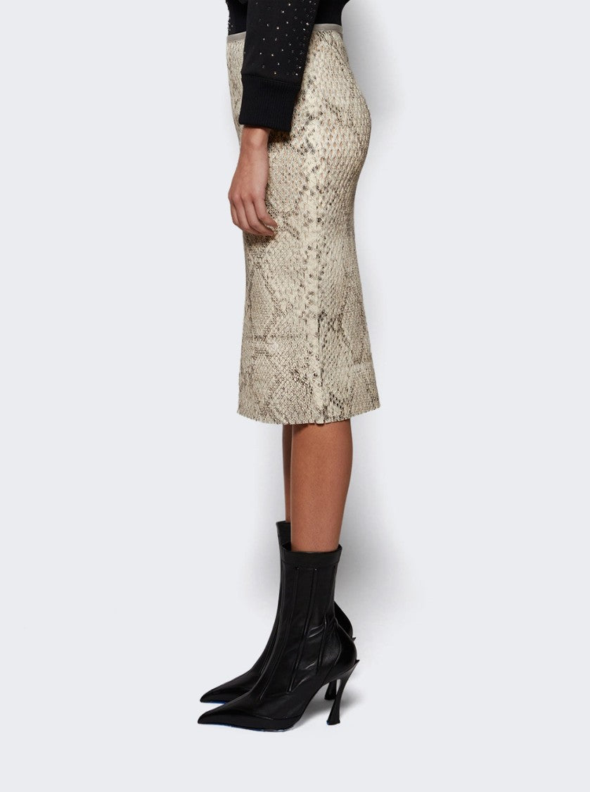 Alexander Wang Low Rise Midi Skirt Black And White