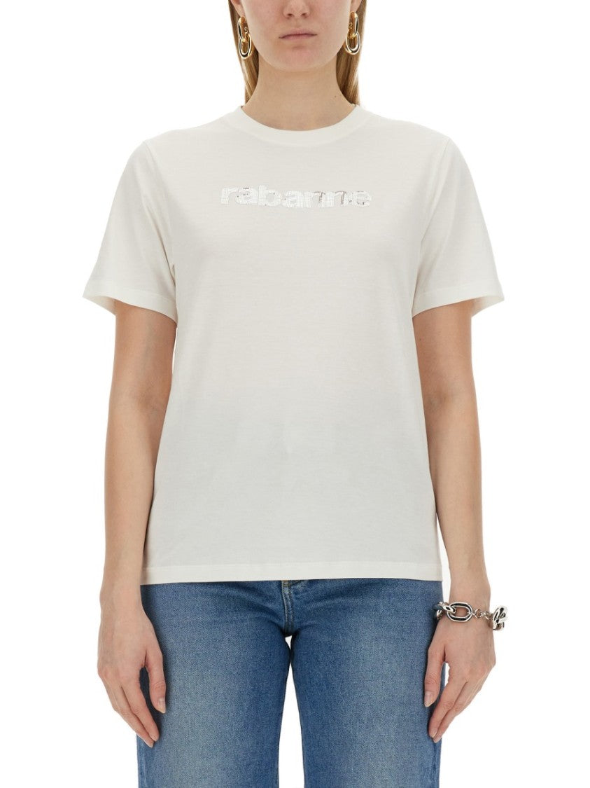 Rabanne Classic Crew-Neck T-Shirt With Subtle Logo Detail