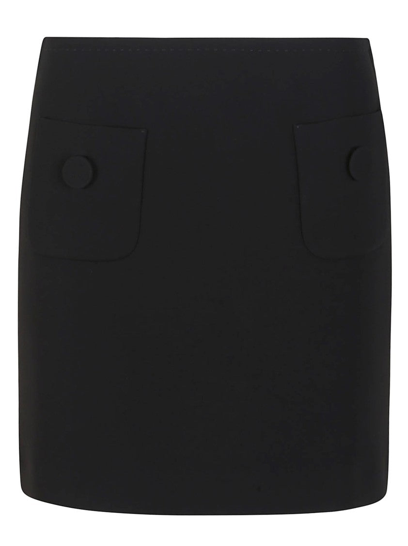 Max Mara Tailored Mini Skirt With Button-Adorned Pockets