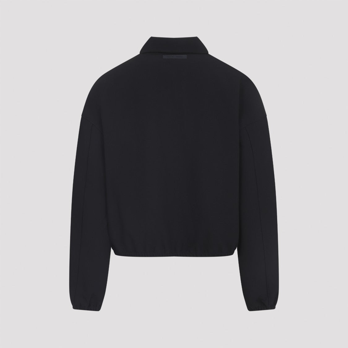 Fear Of God Black Jacket With Front Zipper And Elastic Detailing