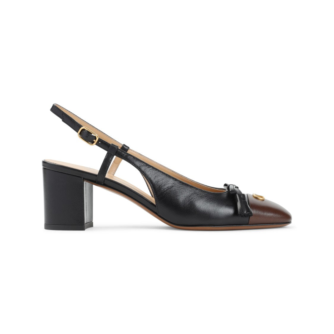 Valentino Garavani Black Leather Pumps With Heel