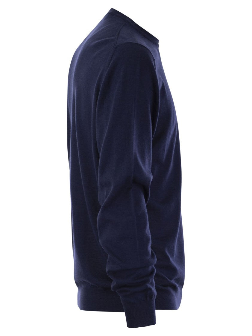 Fedeli Crew-Neck Sweater In Superfine Virgin Wool