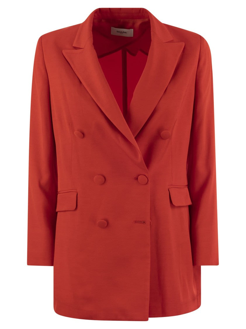 Saulina Anita - Viscose Double-Breasted Blazer