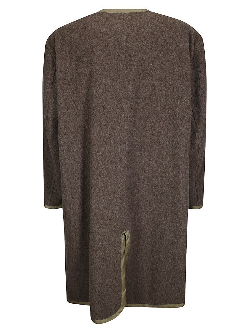 Comme Des Garçons Single-Breasted Panel Design Coat