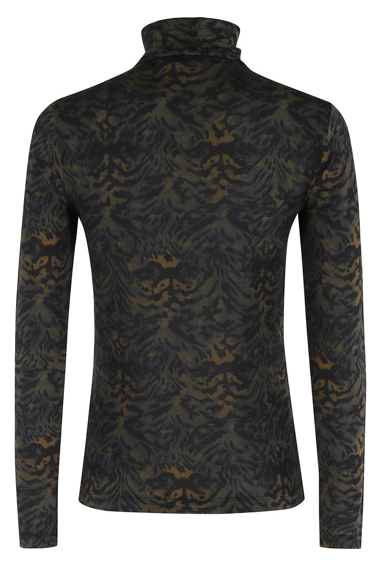 Ulla Johnson Aurelia Jersey Long Sleeve Turtleneck Top