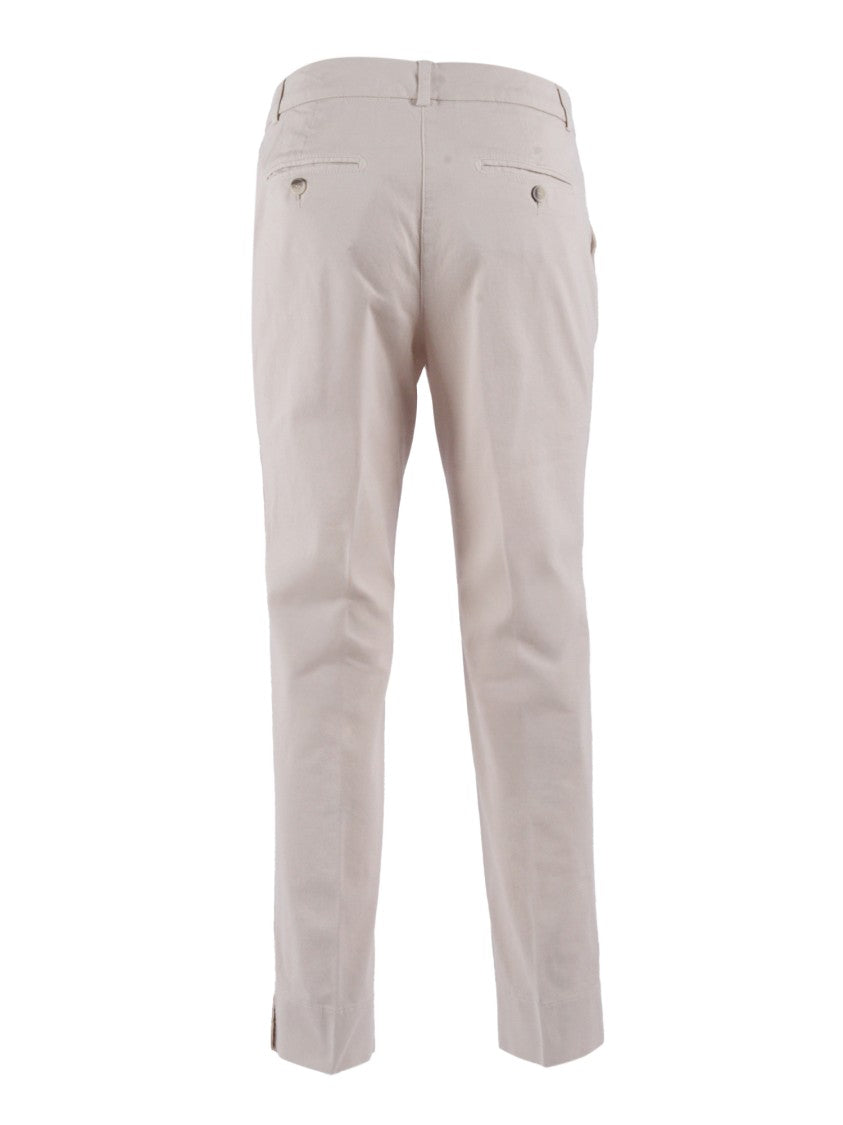 Peserico Straight Leg Tailored Trousers With Decorative Tab