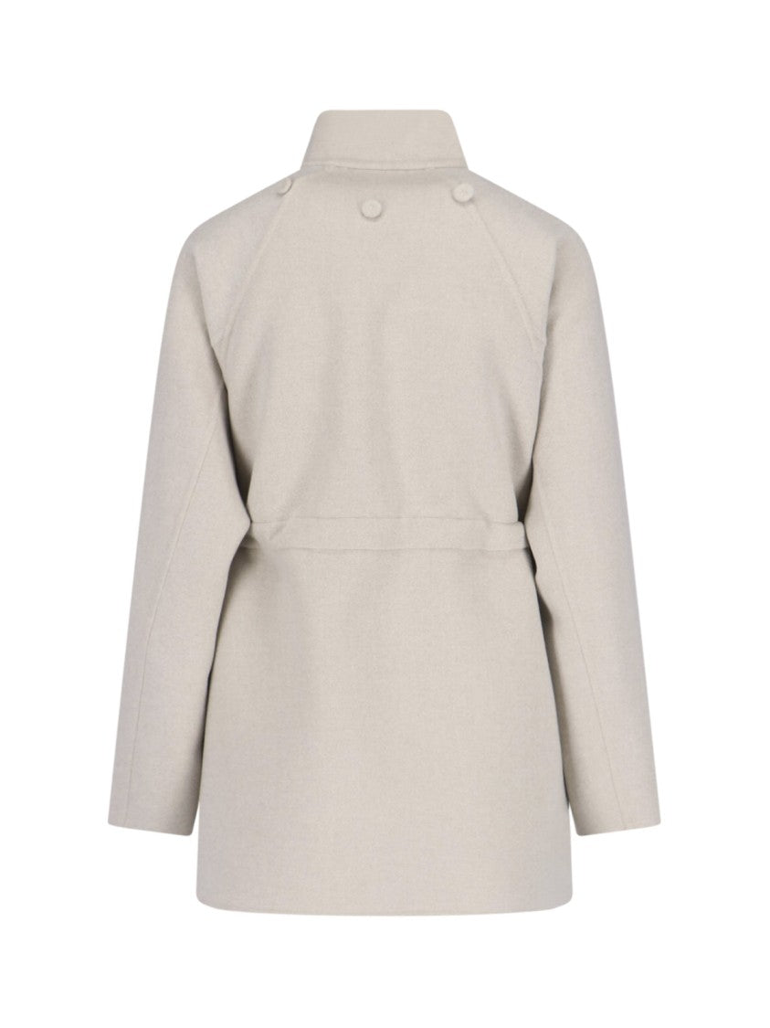 Fendi High-Neck Blouson Jacket – Beige