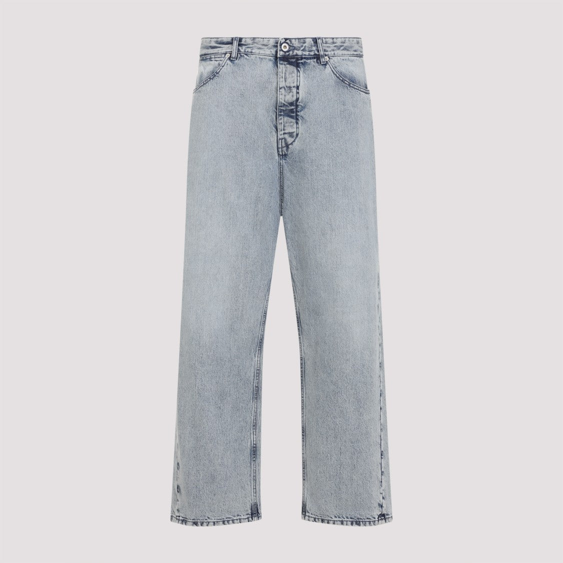 Jil Sander Antartic Blue Cotton 183 Aw 23 Treated Trousers