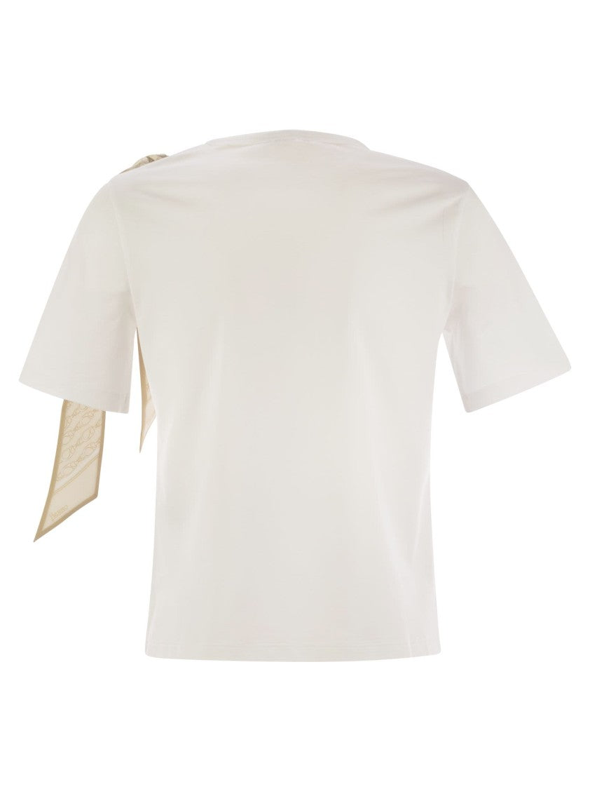 Herno T-Shirt With Shoulder Scarf