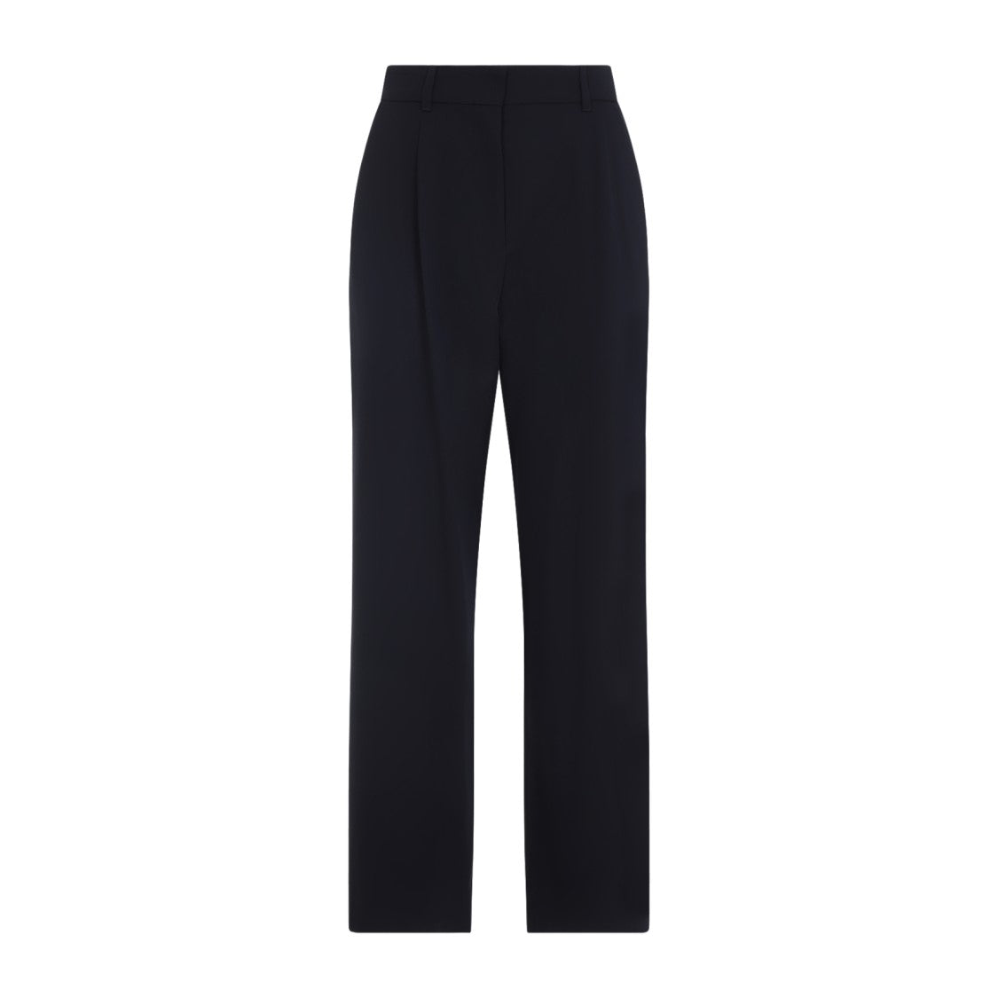 Max Mara Tailored Blue Trousers With Structured Waistband And Pleated Detailing