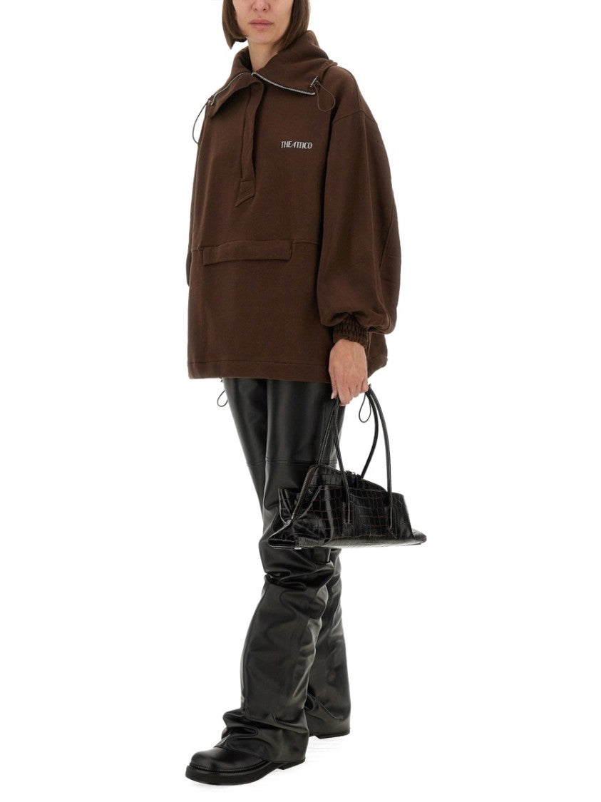 The Attico Oversized Blouson With High Collar