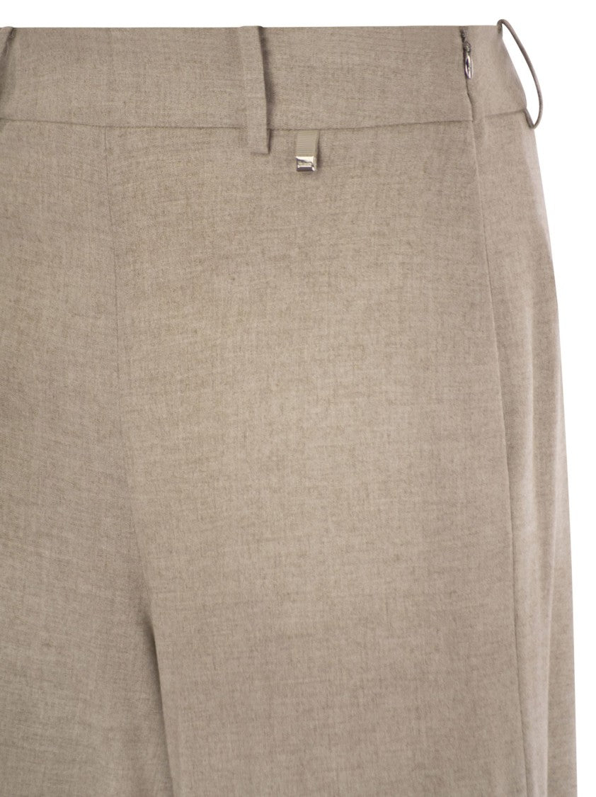 Herno Resort Trousers In Melange Fabric