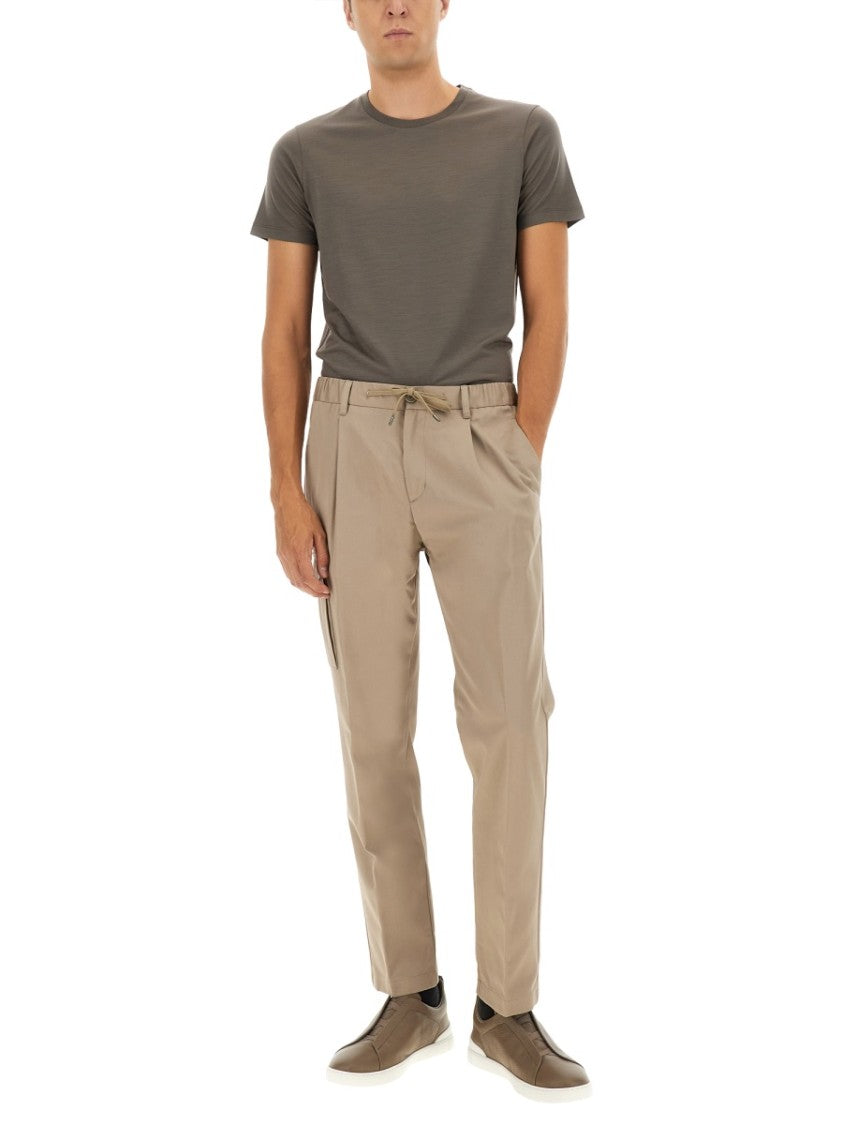 Herno Fine-Knit Brown Wool T-Shirt