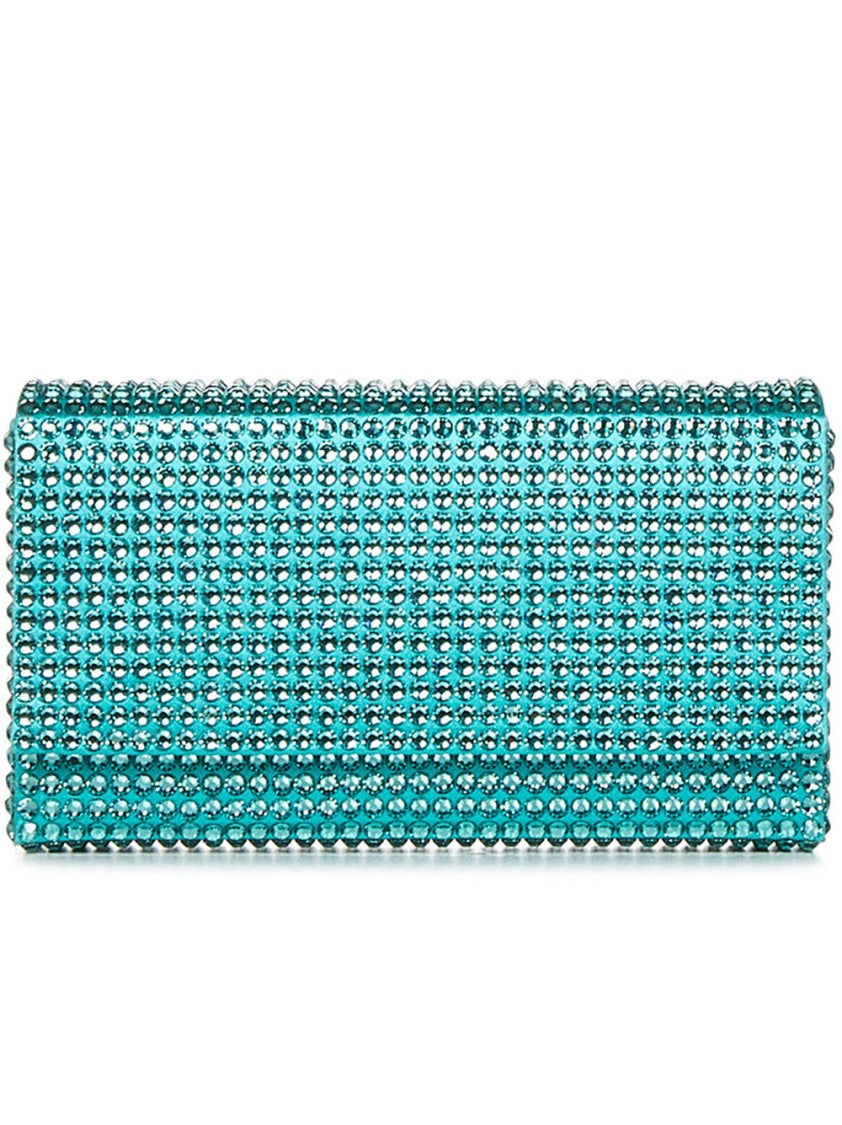 Amina Muaddi Green Clutch Bag