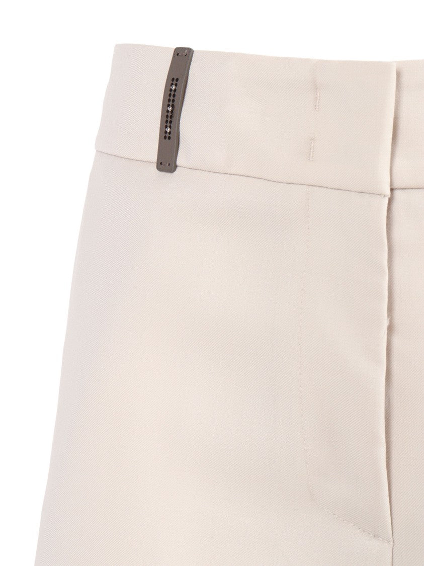 Peserico Tailored Straight Leg Trousers In Smooth Virgin Wool