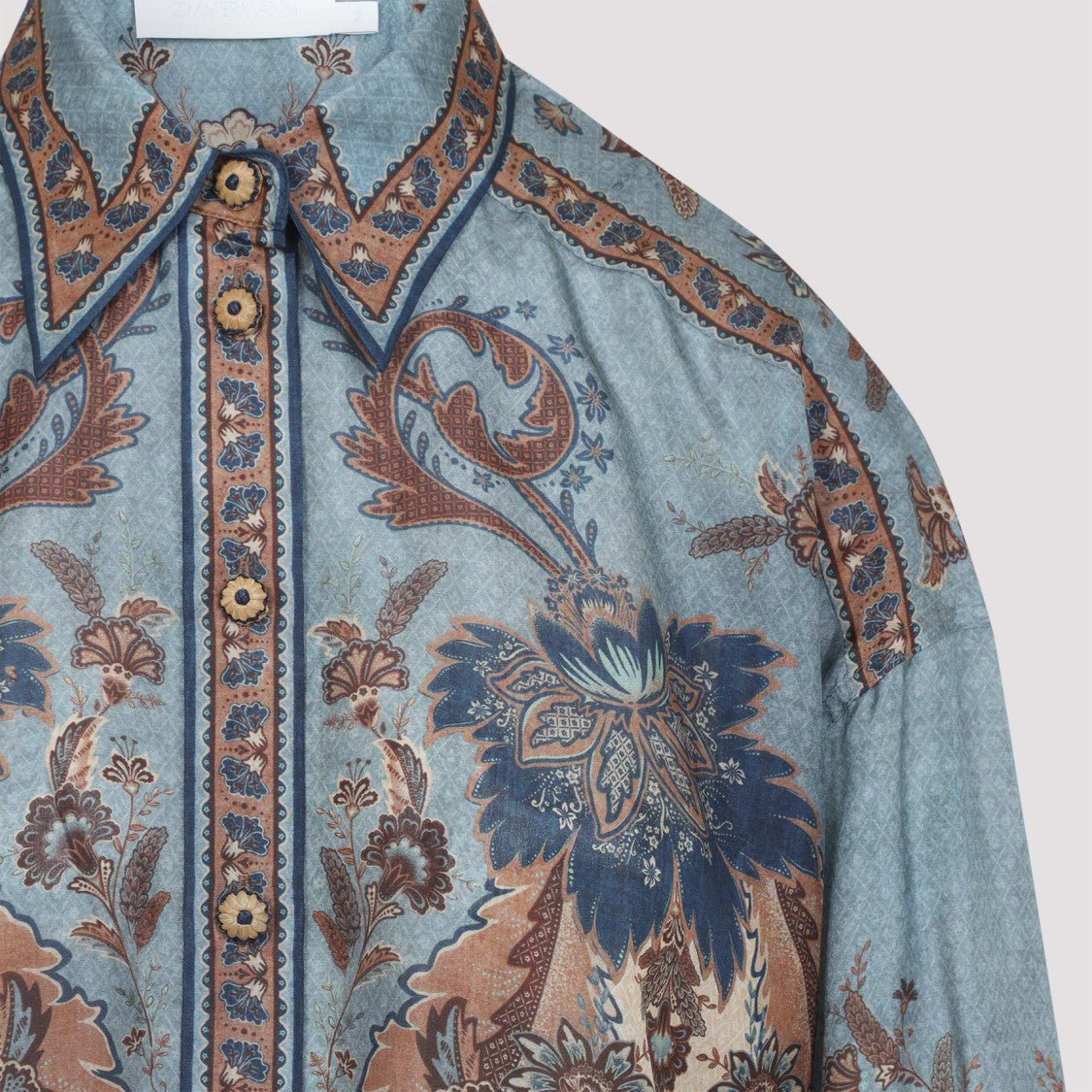 Zimmermann Multicolor Floral Silk Shirt