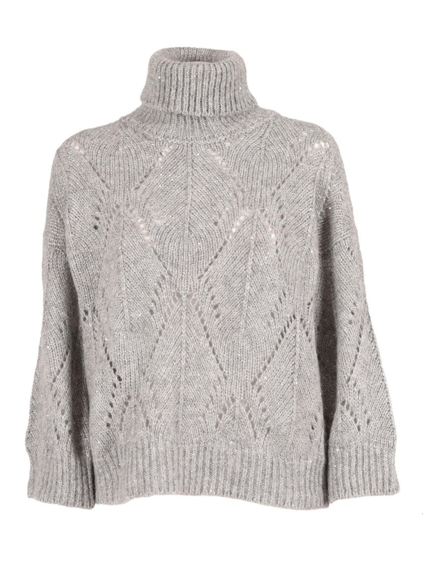 Peserico Textured Knit Sweater With Classic Round Neckline