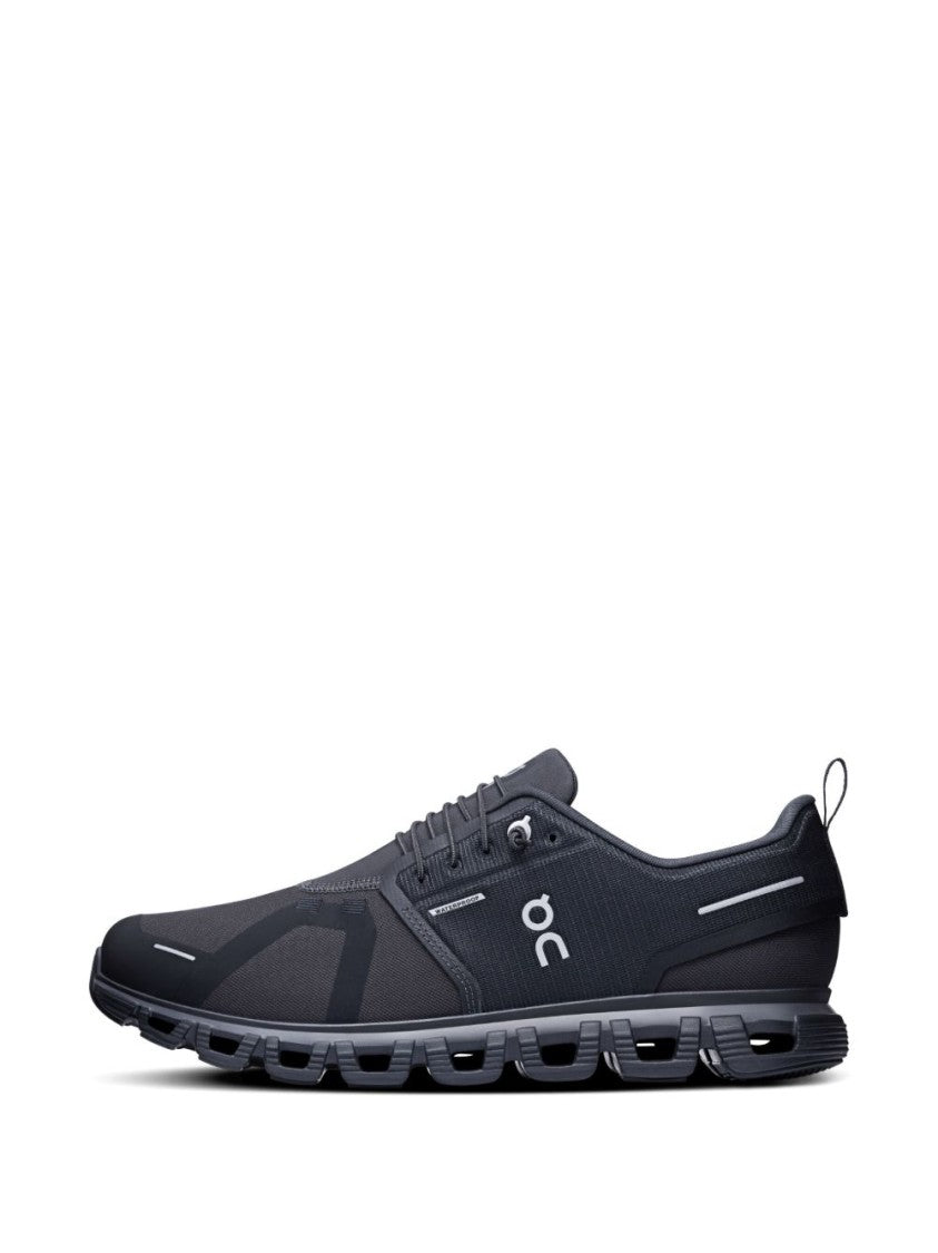 On Low-Profile Black Sneakers With Reflective Accents
