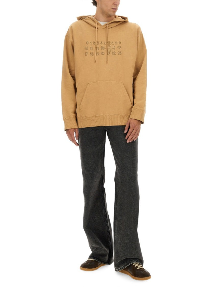 Mm6 By Maison Margiela Relaxed-Fit Cotton Hoodie With Unique Graphic Print