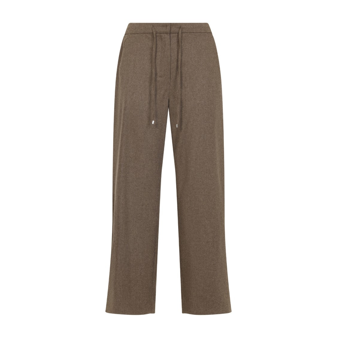 Max Mara Mink Brown Virgin Wool Livio Cropped Pants