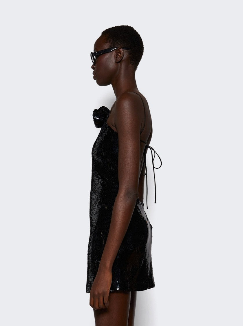Magda Butrym Sequin Mini Dress Black
