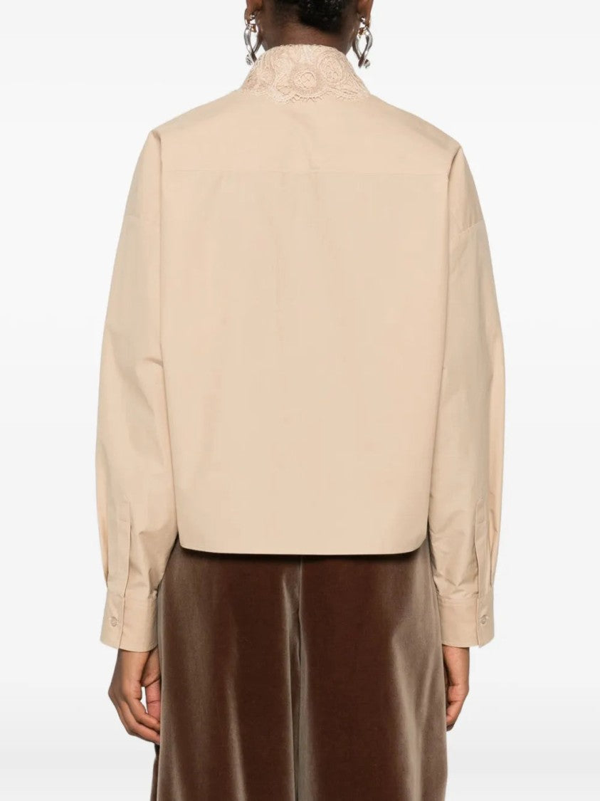 Fabiana Filippi Lace-Trimmed Button-Down Shirt