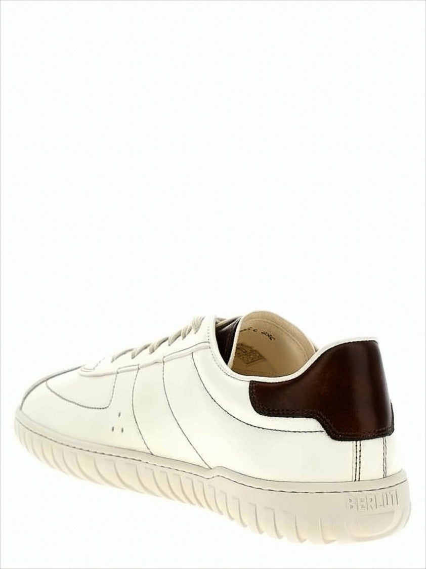 Berluti Sleek Low-Top Sneakers With Embossed Leather Detail And Suede Accents