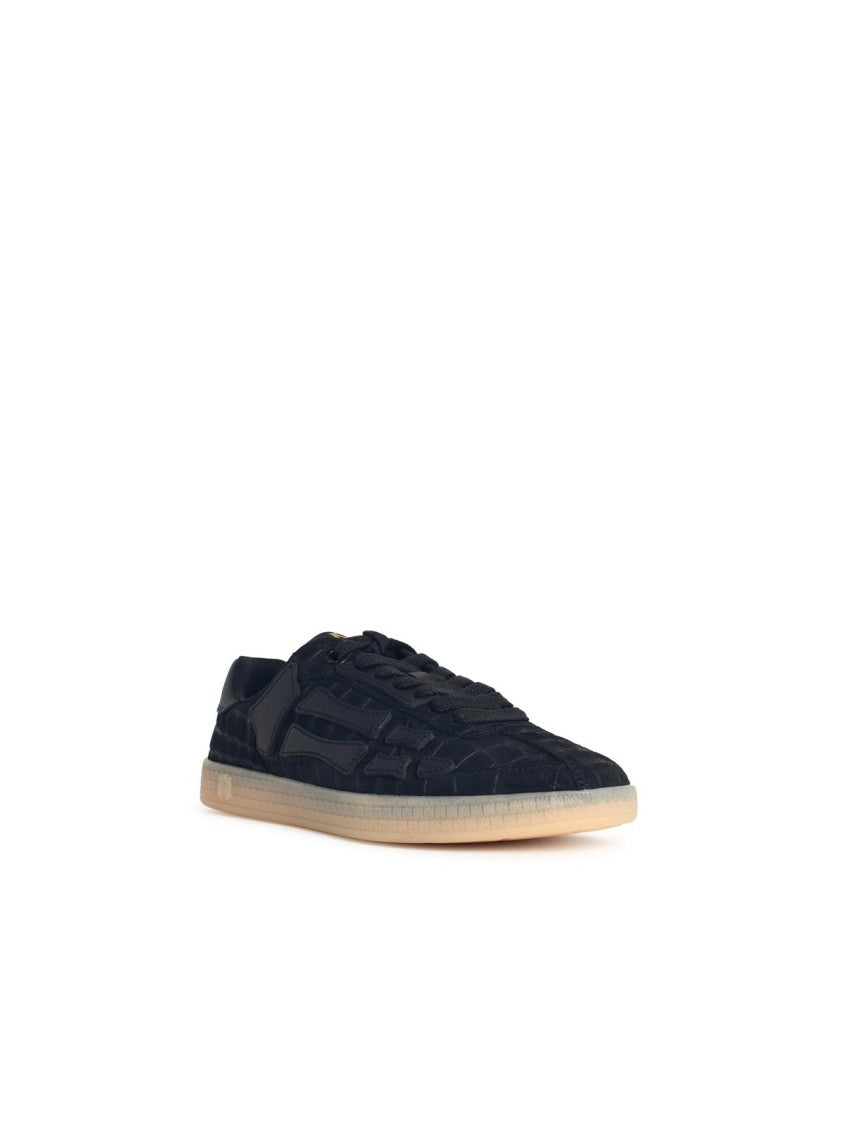 Amiri 'Croc Bones' Black Suede Sneakers
