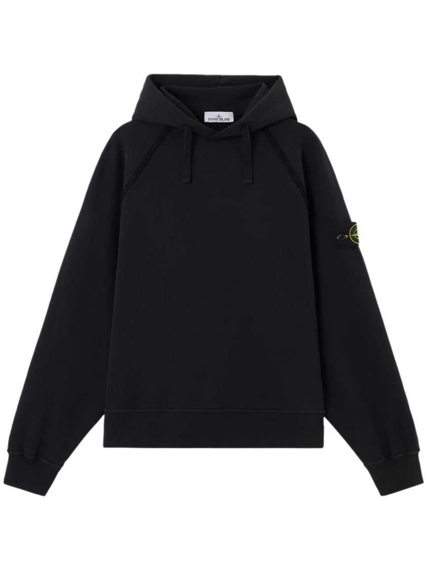 Stone Island Textured Borg Hoodie With Relaxed Fit