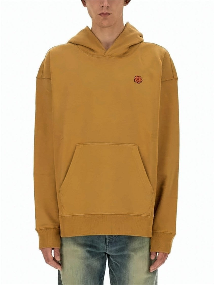 Kenzo Relaxed-Fit Graphic Hoodie With Embroidered Flower Detail