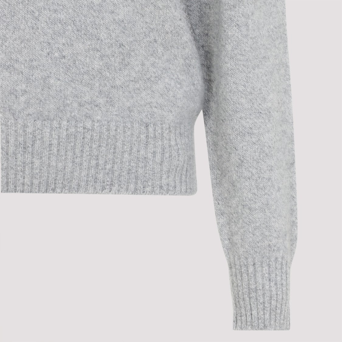 Carven V-Neck Light Grey Cashmere Pullover