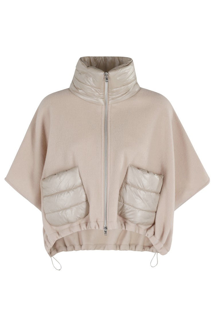 Herno Short Wool And Cashmere Poncho