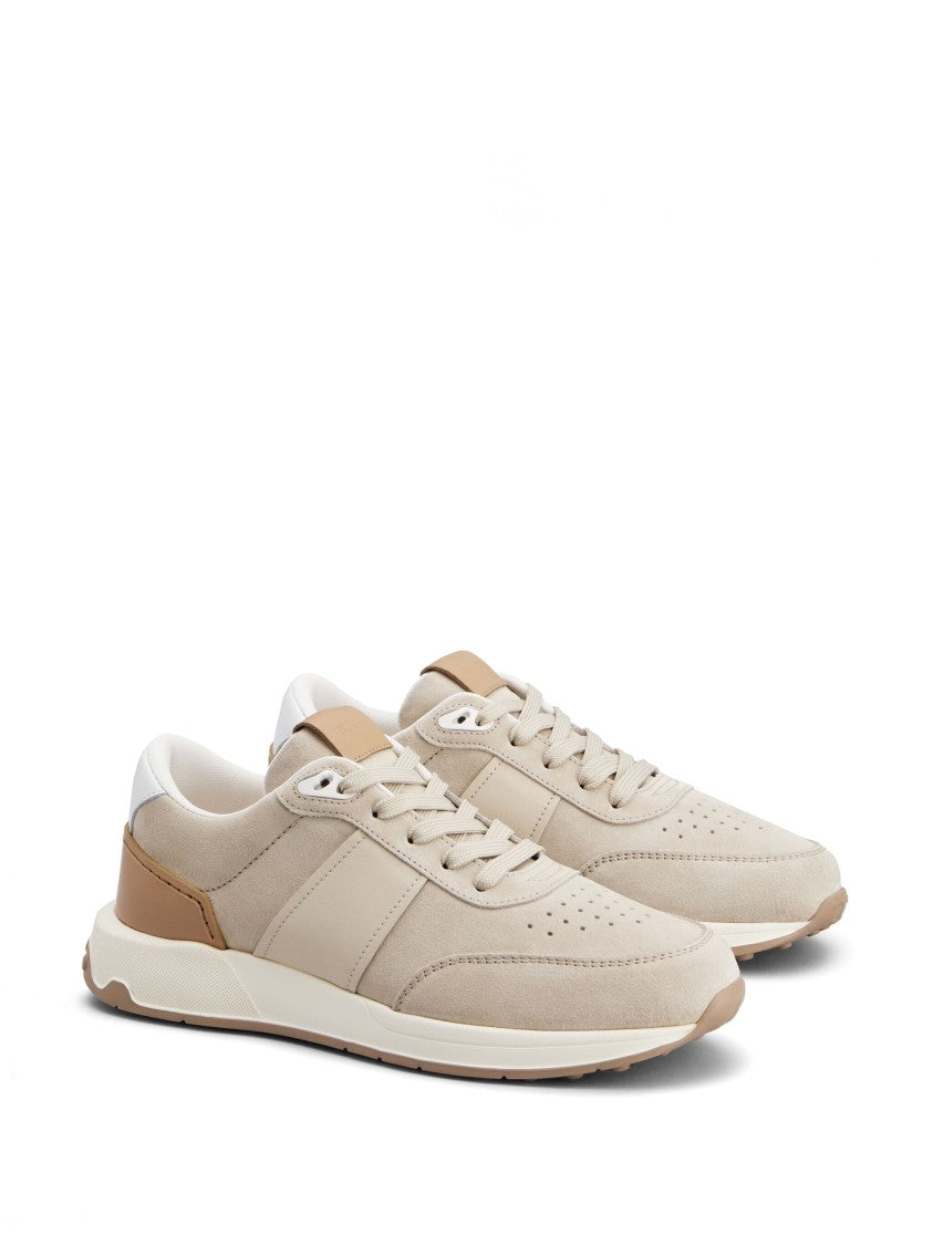 Tod's Leather-Trim Suede Sneakers