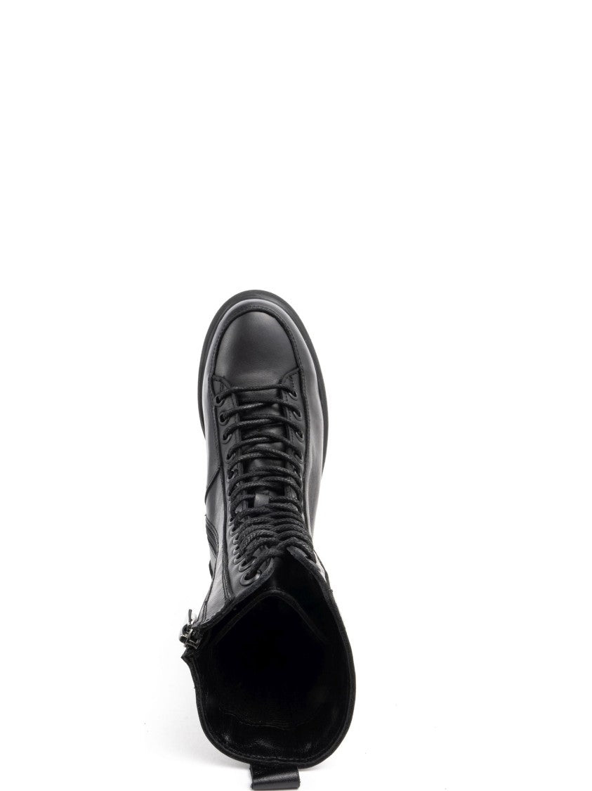 Sergio Moretti Black Cow Leather Ankle Boots