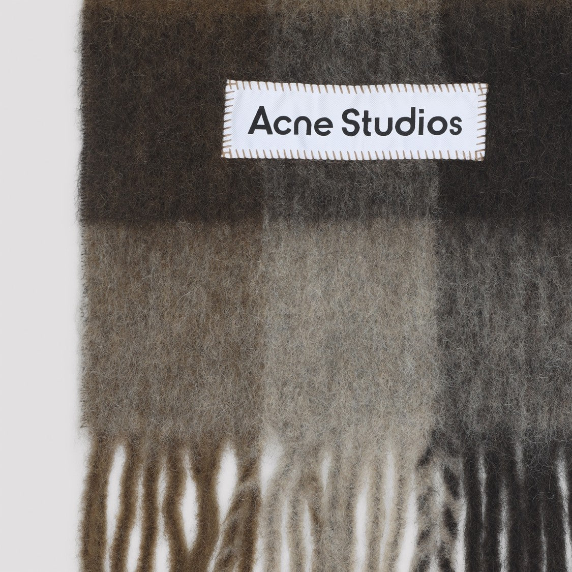 Acne Studios Checkered Alpaca-Wool Blend Scarf