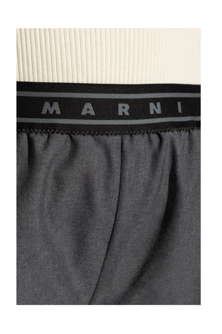 Marni Tailored Grey Trousers With Comfortable Elastic Waistband