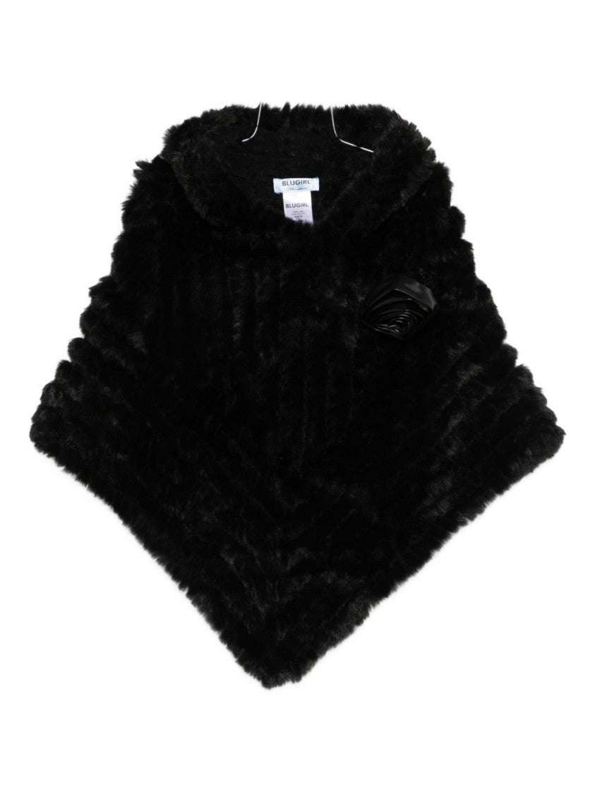 Blugirl Tailored Black Cape With Clean Lines And Minimalist Aesthetic