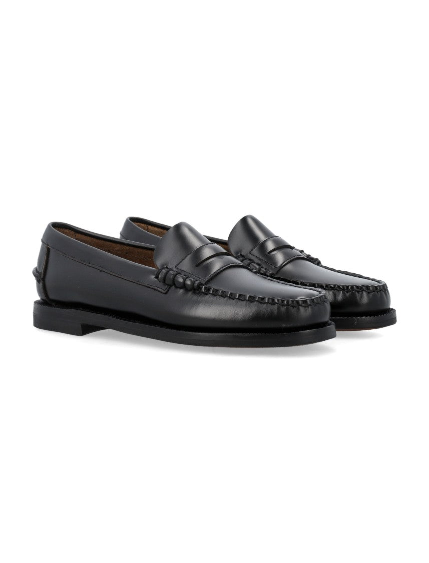 Sebago Black Leather Penny Loafers