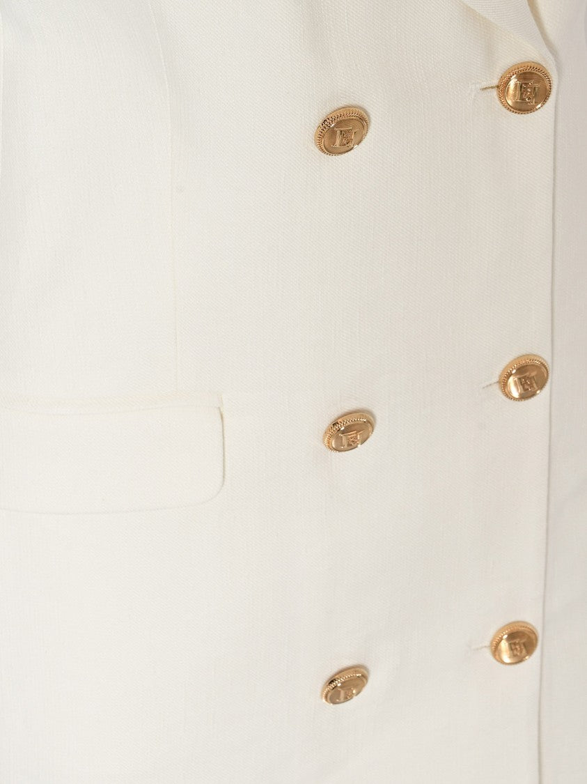 Elisabetta Franchi Sleeveless Tailored Mini Dress